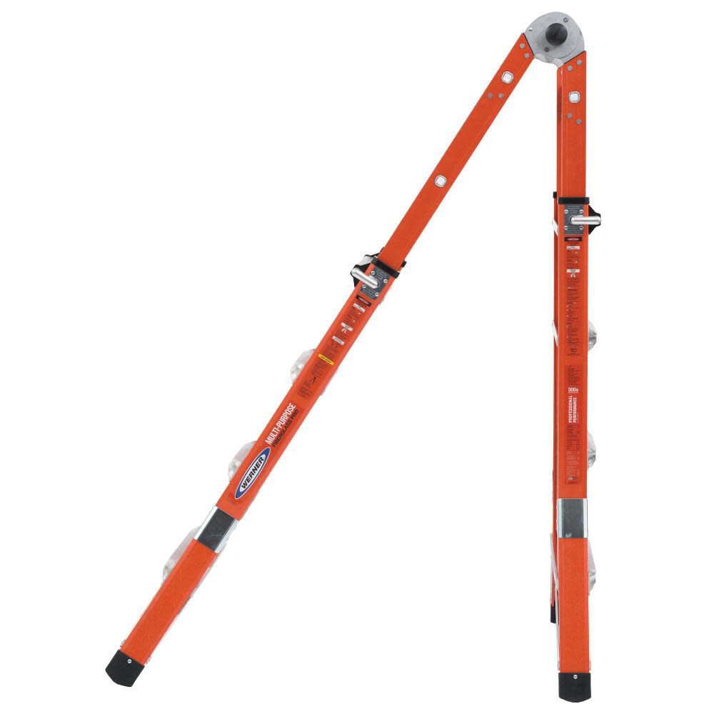 FMT Pro 5-in-1 18-ft Reach Type 1a- 300-lb Load Capacity Telescoping Multi-Position Ladder FMT-17