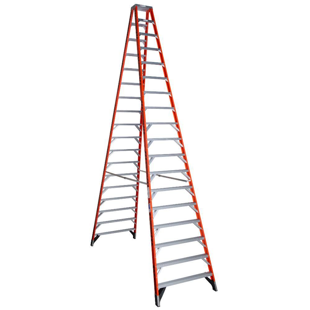 T7400 18-ft Fiberglass Type 1a- 300-lb Load Capacity Step Ladder T7418