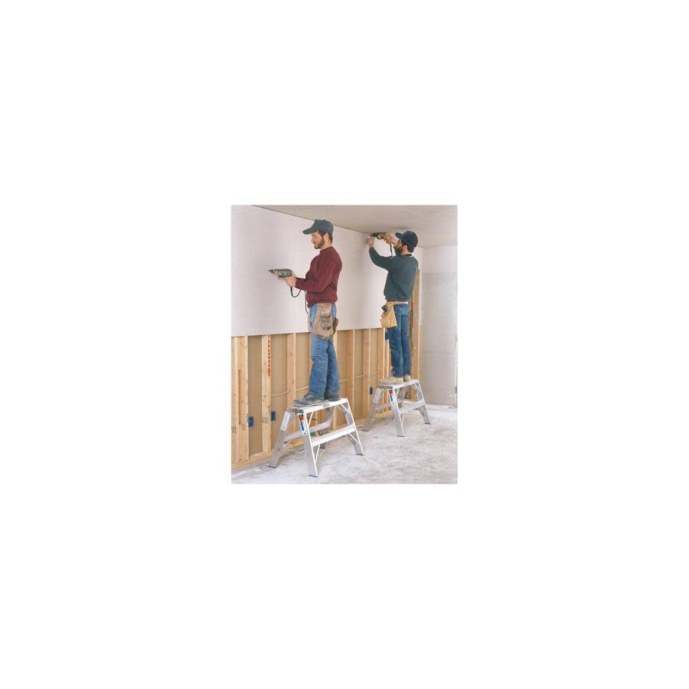 TW370 2-ft Aluminum Type 1a- 300-lb Load Capacity Twin Step Ladder TW372-30