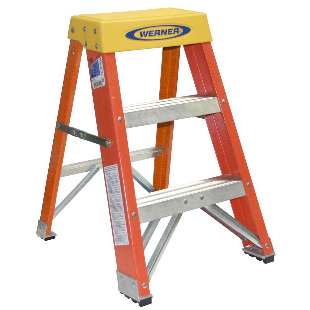 6200 2-ft Fiberglass Type 1A-300-lb Load Capacity Step Ladder 6202