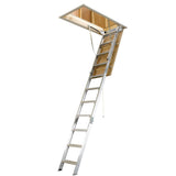 25 In. W x 54 In. L x 8 Ft. to 10 Ft. H Ceiling Aluminum Attic Ladder AH2510