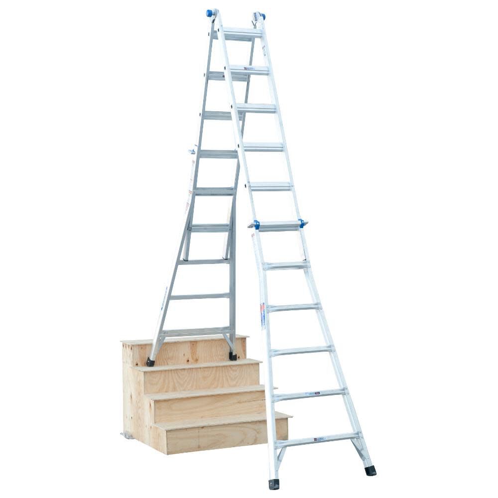 26-ft Aluminum 300-lb Telescoping Type IA Multi-Position Ladder MT-26