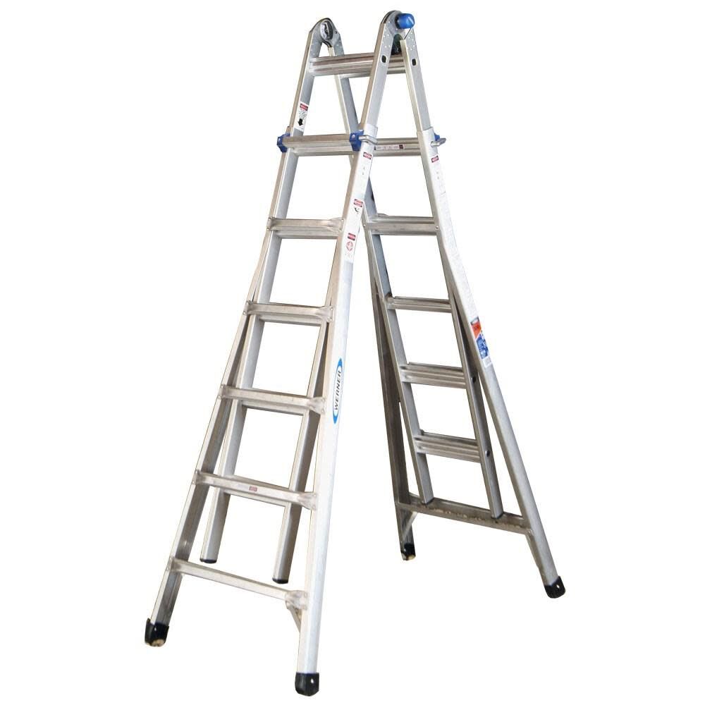26-ft Aluminum 300-lb Telescoping Type IA Multi-Position Ladder MT-26