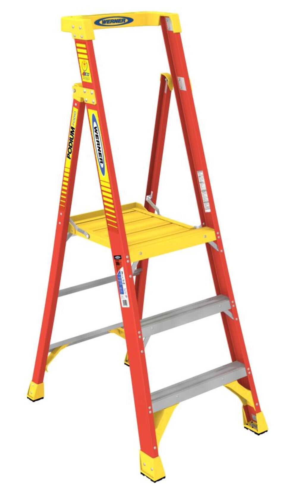 PD6200 6-ft Fiberglass Type 1a- 300-lb Load Capacity Platform Step Ladder PD6203