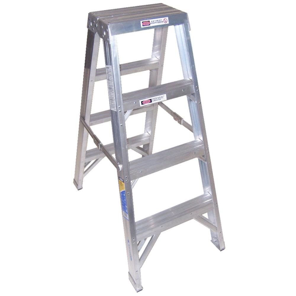 T400 4-ft Aluminum Type 1AA-375-lb Load Capacity Twin Step Ladder T404