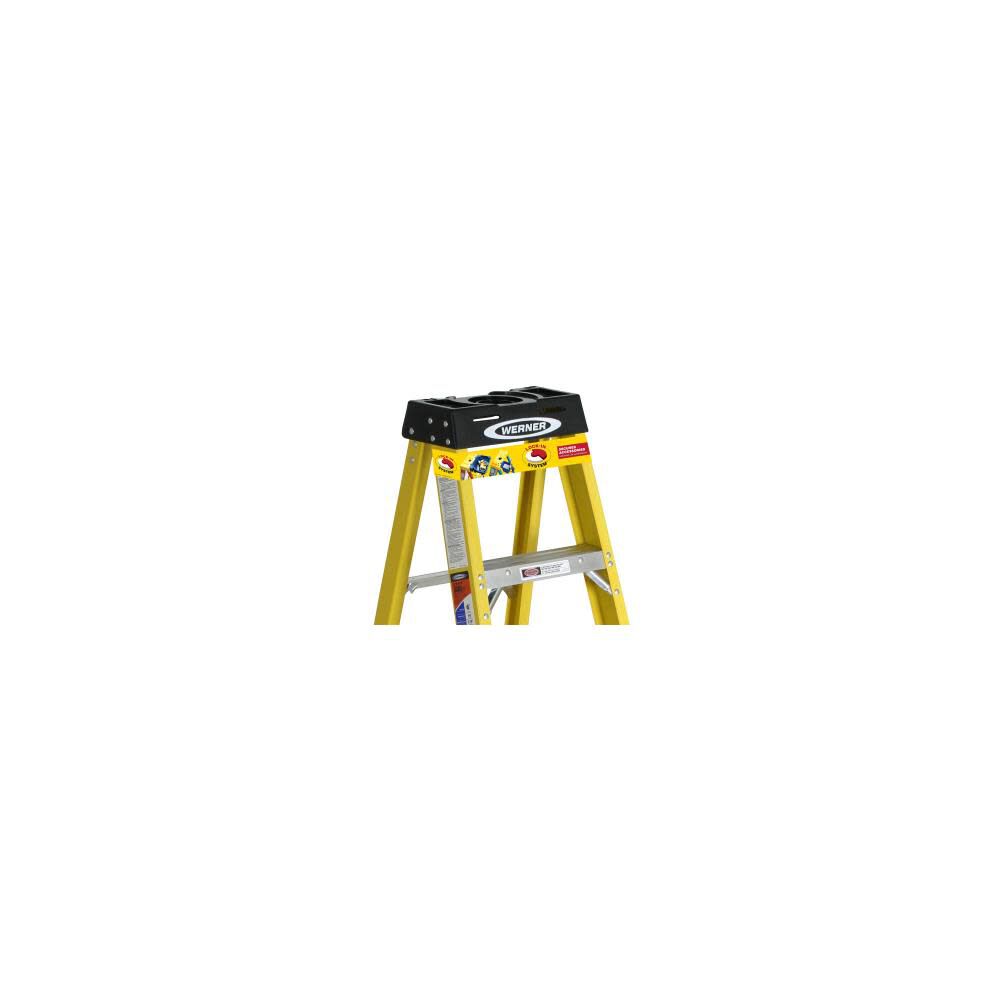 6100 6-ft Fiberglass Type 1A-300-lb Load Capacity Step Ladder 6106