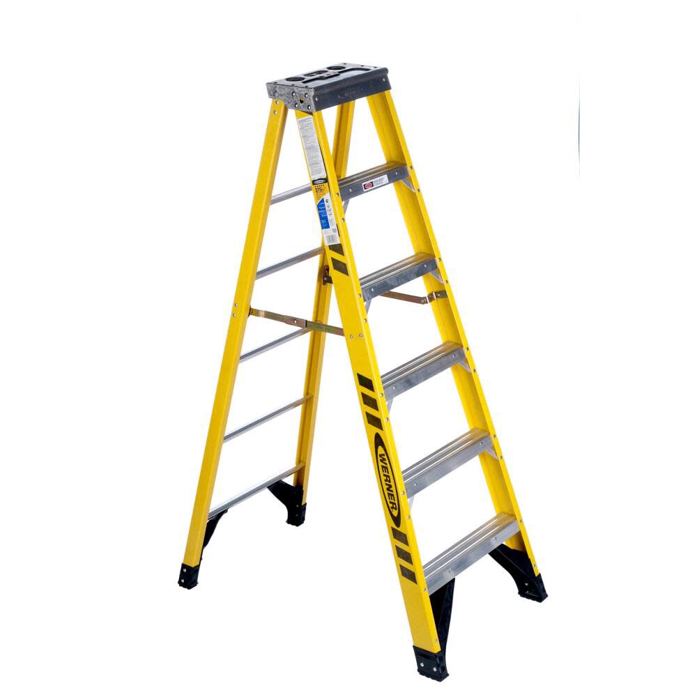 7300 6-ft Fiberglass Type 1AA-375-lb Load Capacity Step Ladder 7306