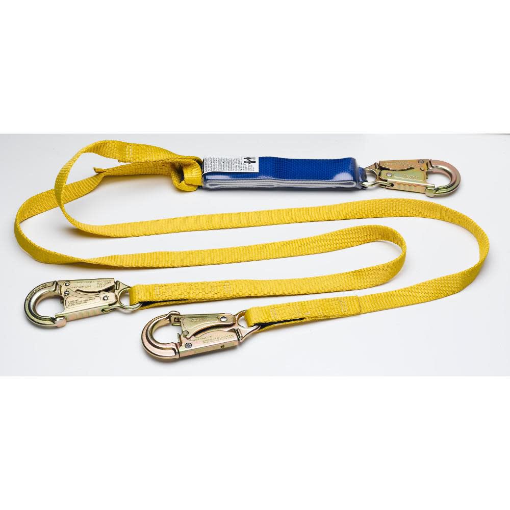 6ft DeCoil Twinleg Lanyard (DCELL Shock Pack 1in Web Snap Hook) C411100