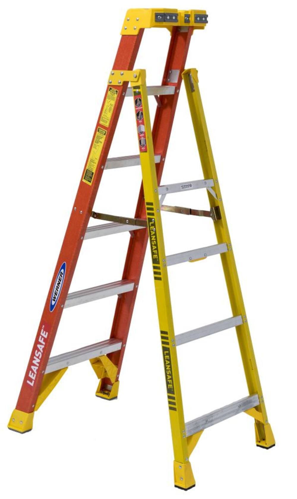 LEANSAFE 6-ft Fiberglass Type 1A-300-lb Load Capacity Step Ladder L6206