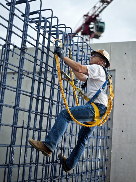 6ft SoftCoil Twinleg Lanyard (Energy Absorbing inner Core Snap Hook Rebar Hook) Fall Protection Equipment C451200