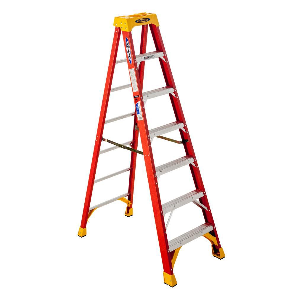 6200 7-ft Fiberglass Type 1a- 300-lb Load Capacity Step Ladder 6207