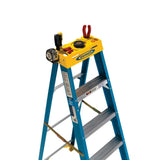 6000 8-ft Fiberglass Type 1-250-lb Load Capacity Step Ladder 6008