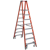 PT7400 10-ft Fiberglass Type 1A-300-lb Load Capacity Platform Step Ladder PT7408-4C