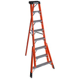 8-ft Fiberglass Type 1A-300-lb Load Capacity Tripod Step Ladder FTP6208