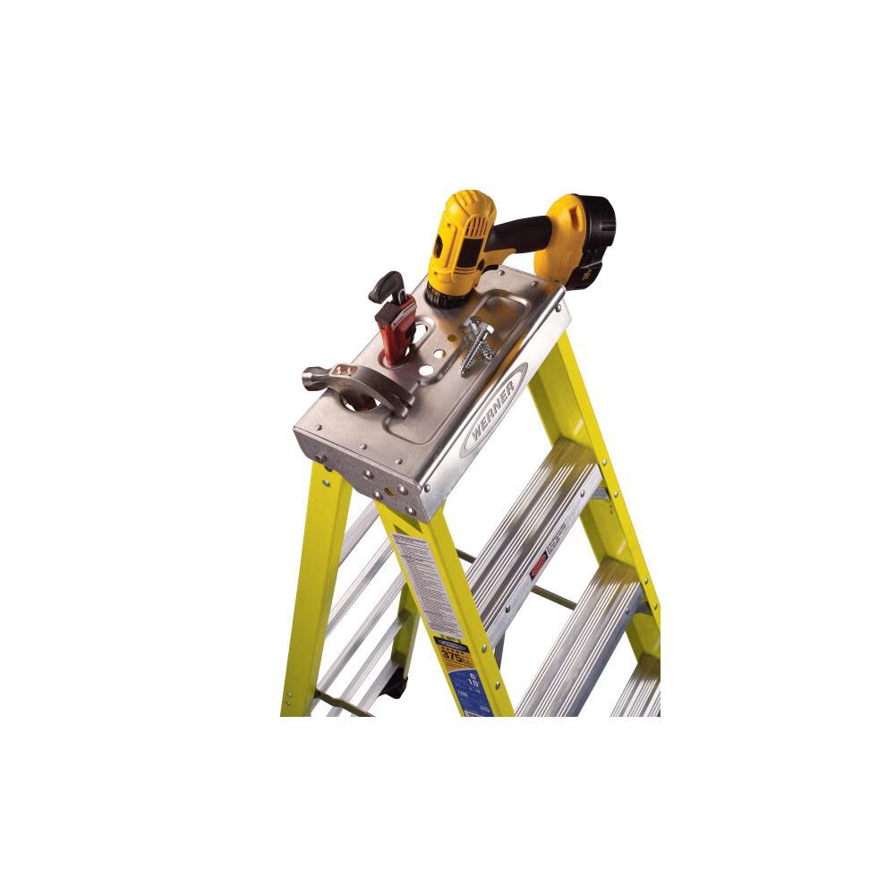 7300 8-ft Fiberglass Type 1AA-375-lb Load Capacity Step Ladder 7308