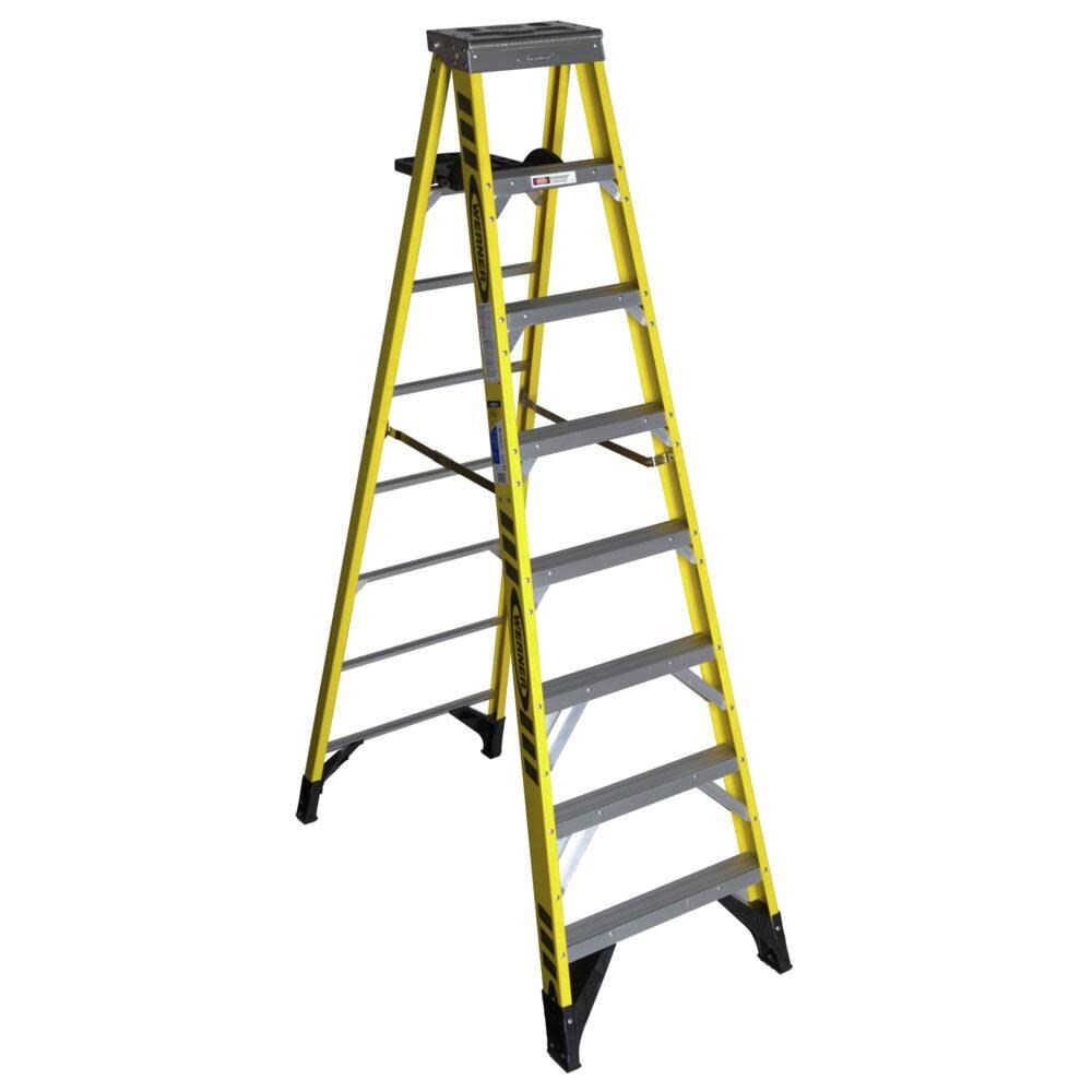 7300S 8-ft Fiberglass Type 1AA-375-lb Load Capacity Step Ladder 7308S