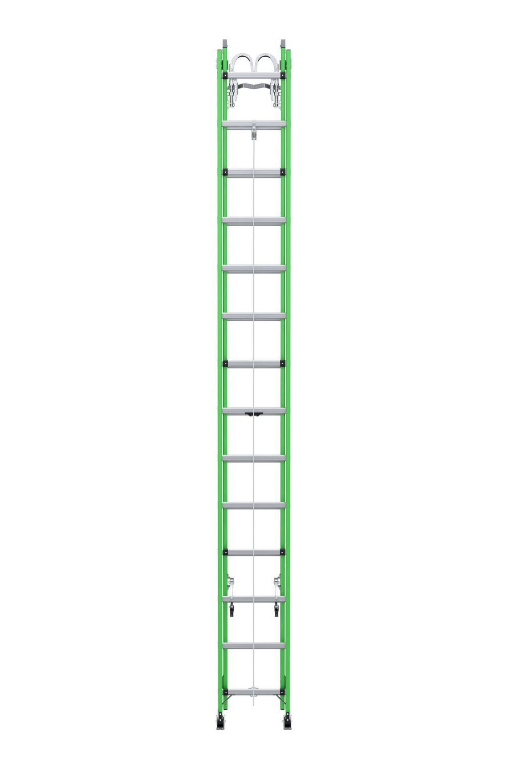 AERO AERO Extension Ladder 28' IAA FG Box Rail/Tri Rung Strand Grab &V Rung B7128-2X9294