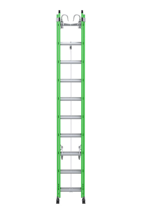 AERO Extension Ladder 20' IAA FG Box Rail/Tri Rung Cable Hook V Rung B7120-2X9085