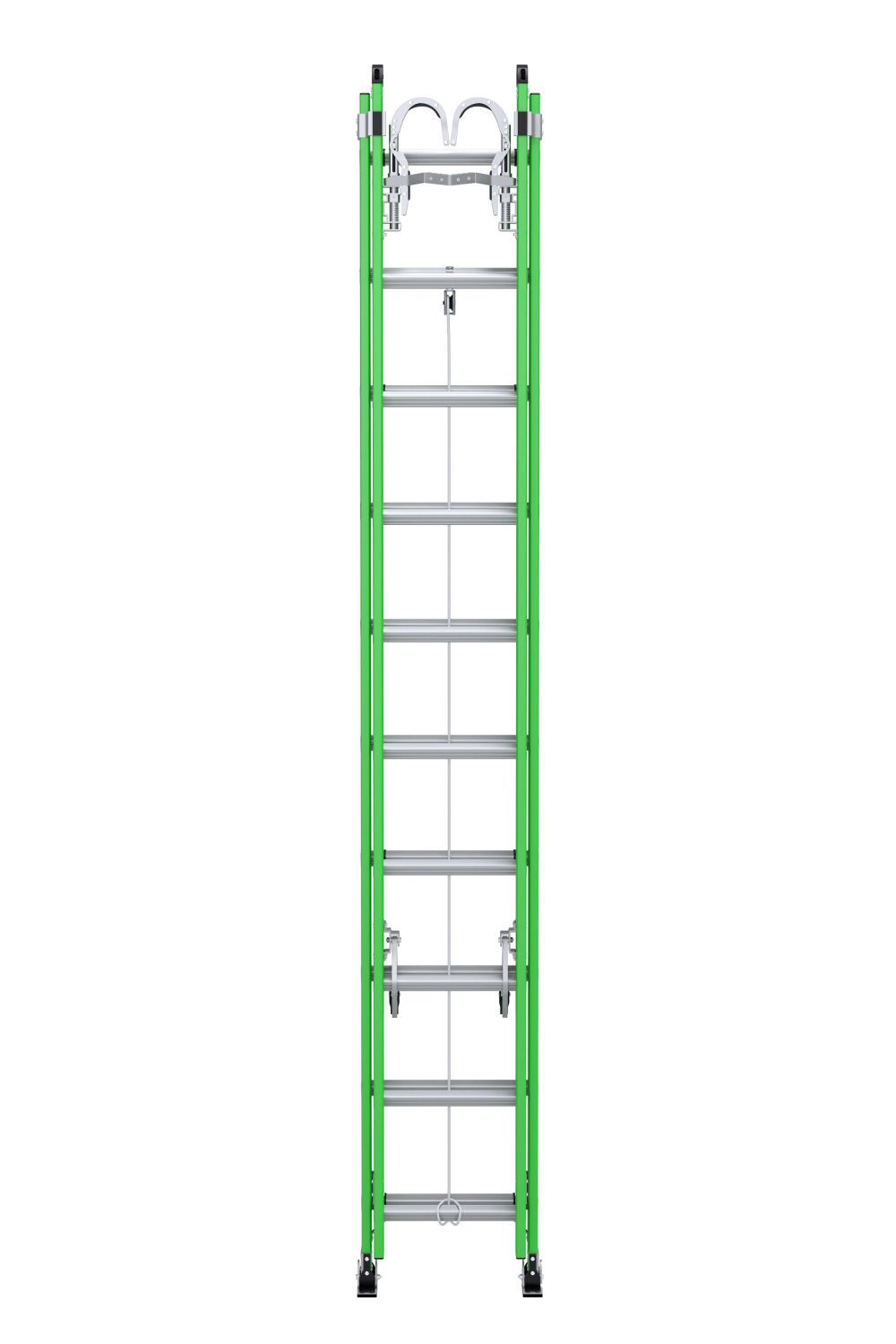 AERO Extension Ladder 20' IAA FG Box Rail/Tri Rung Strand Grab &V Rung B7120-2X9294