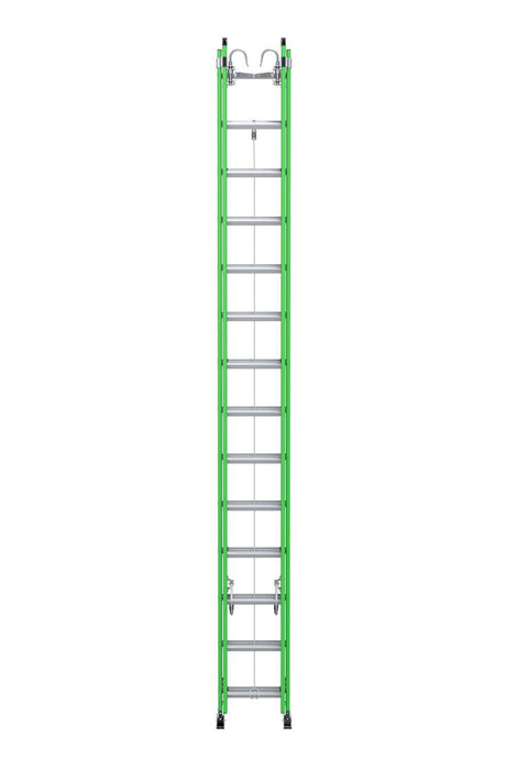AERO Extension Ladder 28' IAA FG Box Rail/Tri Rung Cable Hook V Rung B7128-2X9085