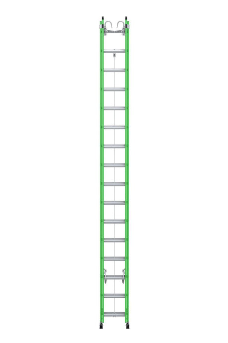 AERO Extension Ladder 32' IAA FG Box Rail/Tri Rung Cable Hook V Rung B7132-2X9085
