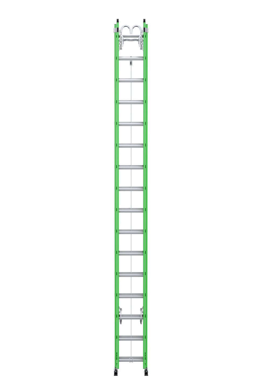 AERO Extension Ladder 32' IAA FG Box Rail/Tri Rung Strand Grab &V Rung B7132-2X9294