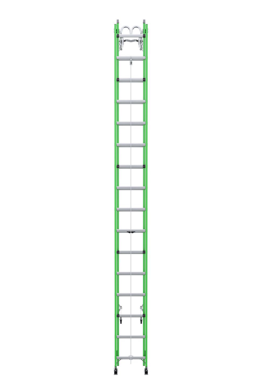 AERO Extension Ladder 32' IAA FG Box Rail/Tri Rung Strand Grab &V Rung B7132-2X9294