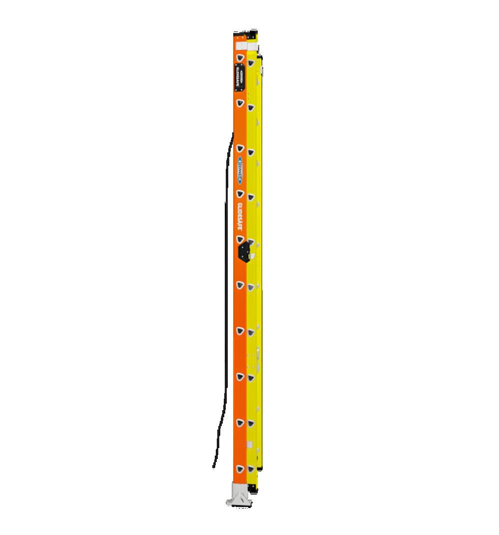 Glidesafe 20-ft Fiberglass Type 1a- 300-lb Load Capacity Extension Ladder T6220-2GS