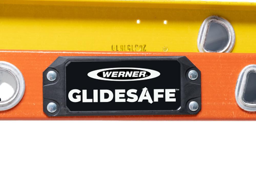 Glidesafe 24-ft Fiberglass Type 1A-300-lb Load Capacity Extension Ladder T6224-2GS