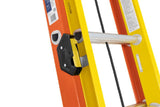 Glidesafe 28-ft Fiberglass Type 1a- 300-lb Load Capacity Extension Ladder T6228-2GS