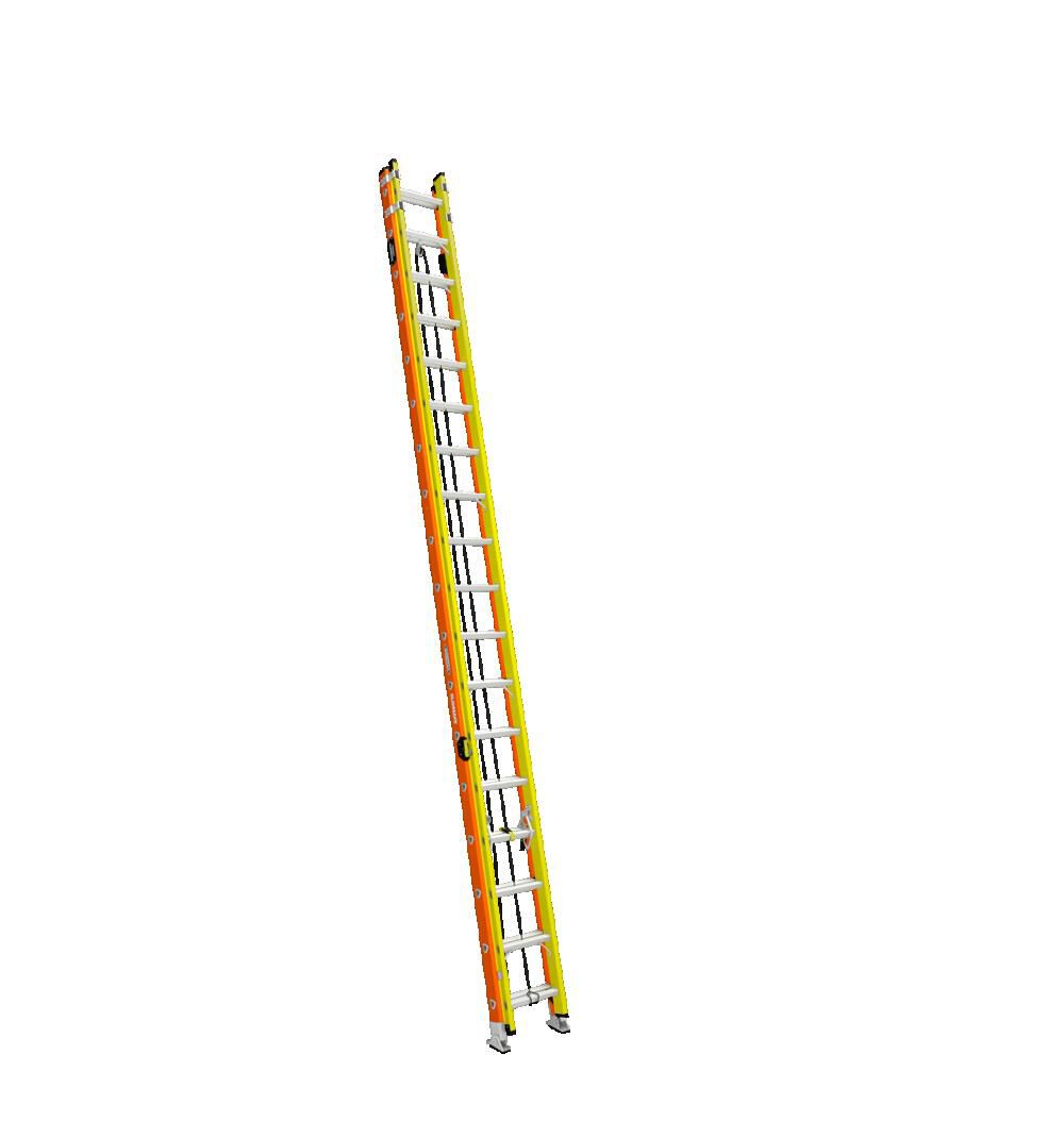 Glidesafe 36-ft Fiberglass Type 1A-300-lb Load Capacity Extension Ladder T6236-2GS