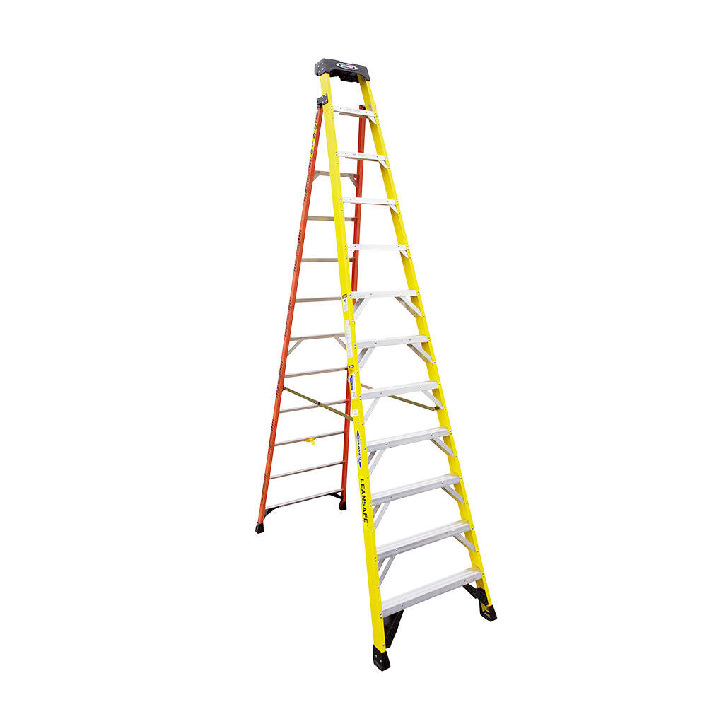 L7300 12-ft Fiberglass Type 1AA-375-lb Load Capacity Step Ladder L7312