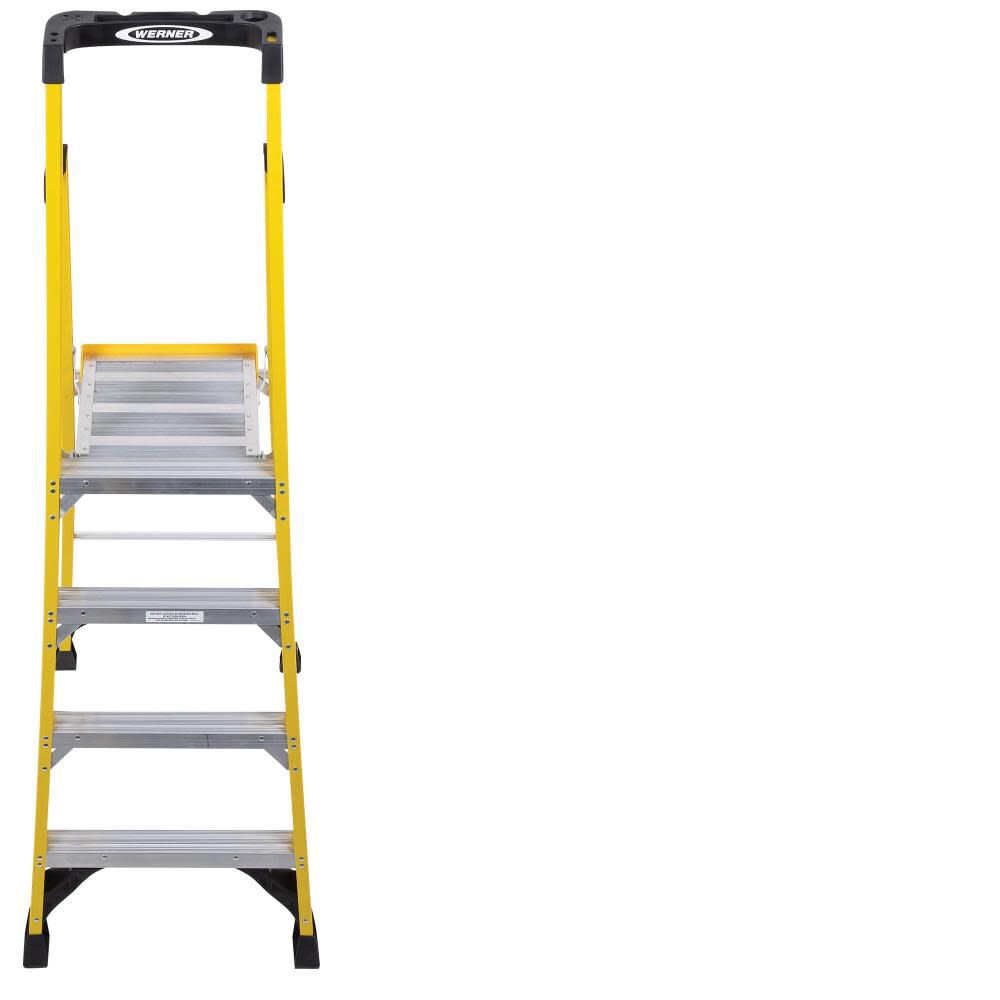 PD7300 7-ft Fiberglass Type 1AA-375-lb Load Capacity Podium Step Ladder PD7304