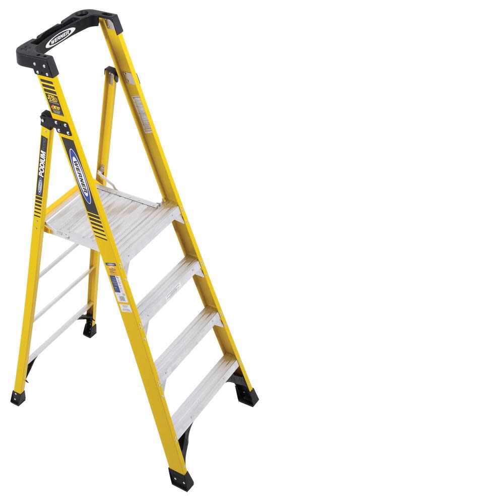 PD7300 7-ft Fiberglass Type 1AA-375-lb Load Capacity Podium Step Ladder PD7304