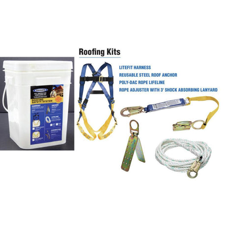 Roofing Kit 30ft Deluxe Tongue Buckle Harness Duffel Bag K112101