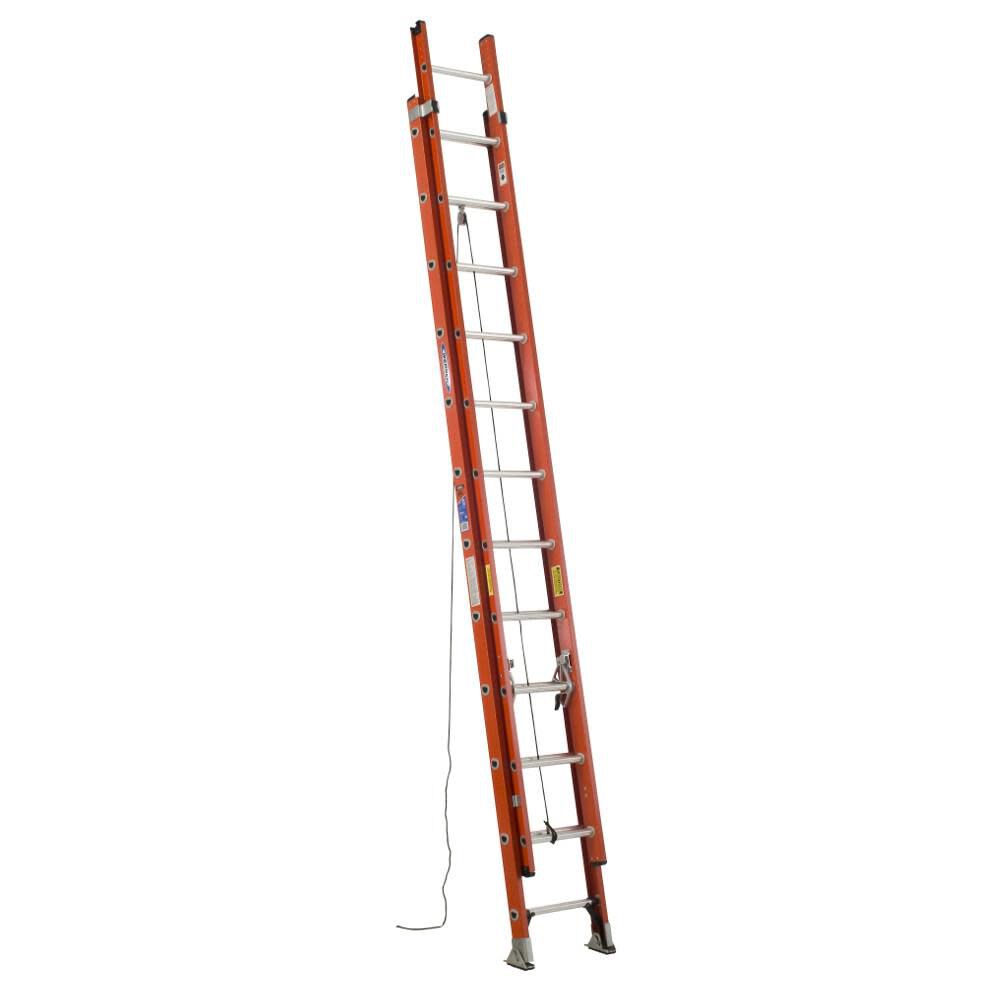 D6200-2 24-ft Fiberglass Type 1a- 300-lb Load Capacity Extension Ladder D6224-2