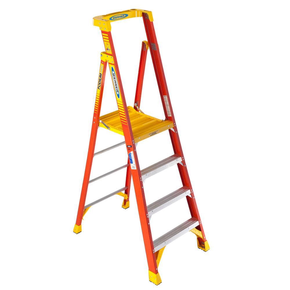 Type IA Fiberglass Podium Ladder PD6204