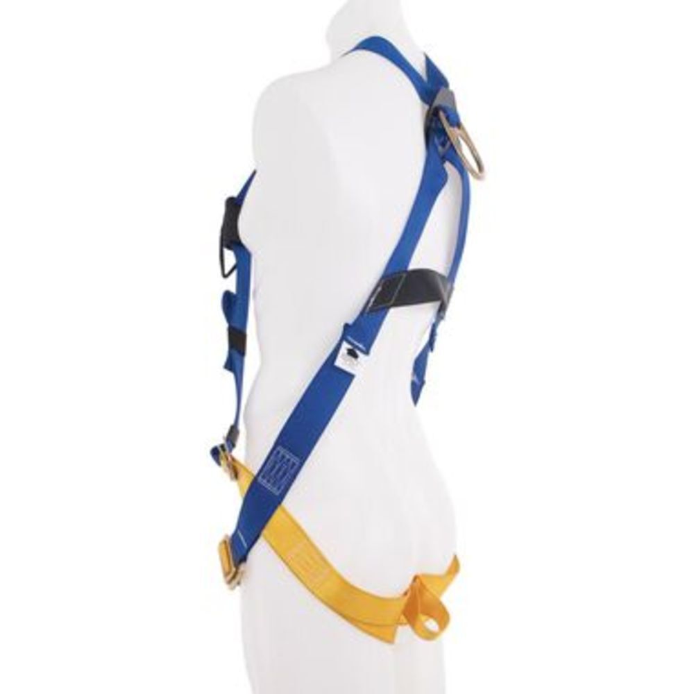 Werner BaseWear Standard Harness with Attached 6' DeCoil Lanyard Pass Through Legs Universal H411002XC311100