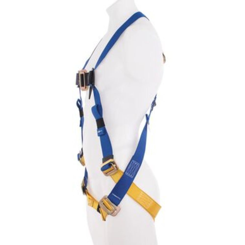 Werner BaseWear Standard Harness with Attached 6' DeCoil Lanyard Pass Through Legs Universal H411002XC311100