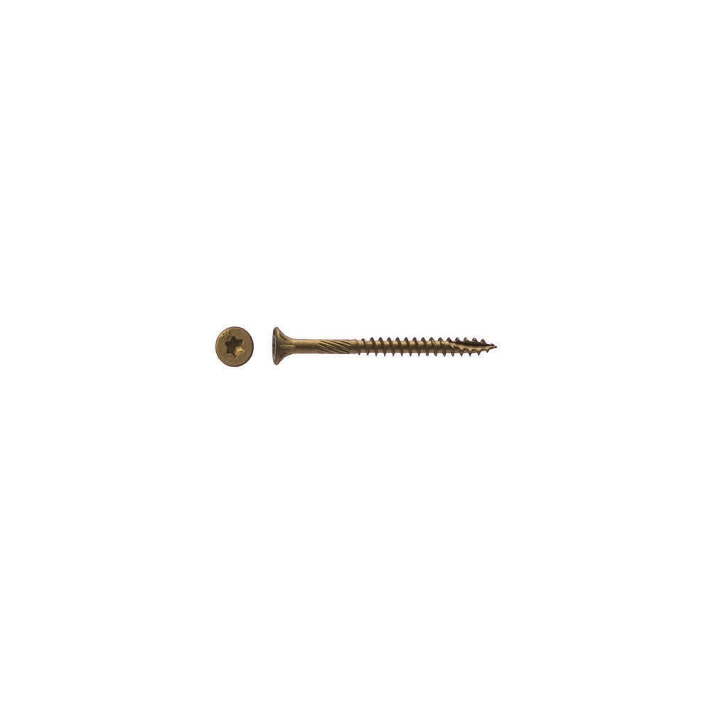 1-3/4 In. Bronze Plated Exterior Star Drive Flat Head Wood Screw BTX8134