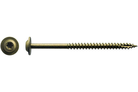 #10 x 3 In. Bronze Low Profile Washer Head Exterior Cabinet Screw CAB103