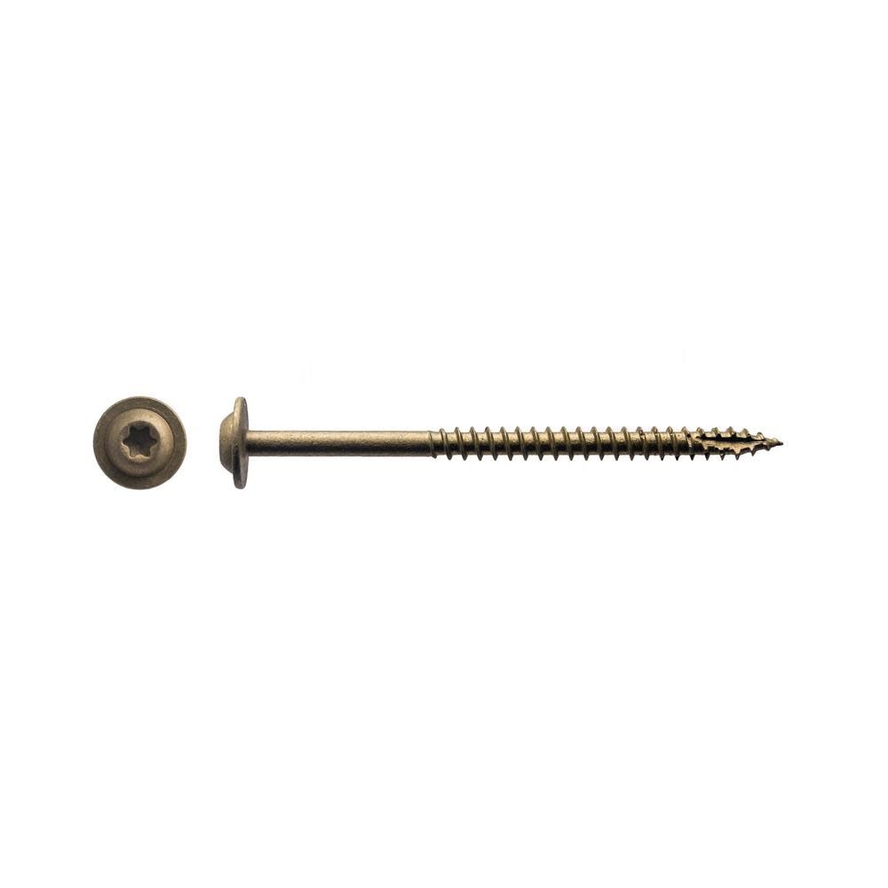 #10 x 3 In. Bronze Low Profile Washer Head Exterior Cabinet Screw CAB103