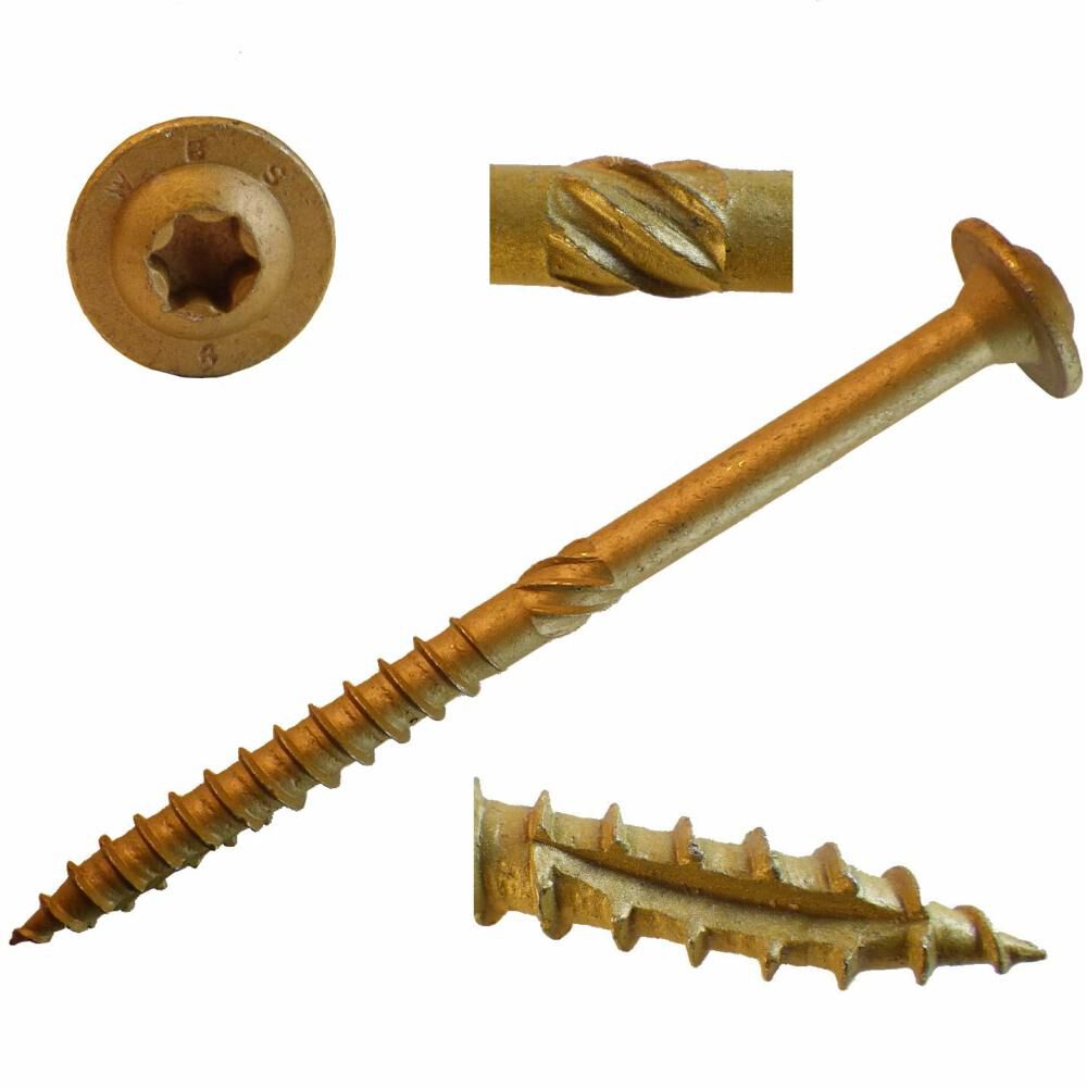 2-1/2 In. Bronze Round Washer Head Type 17 Construction Lag Screw CTX14212