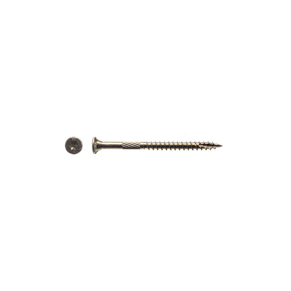 2-1/2 In. Flat Head Gold Interior Structural Wood Screw YTX9212