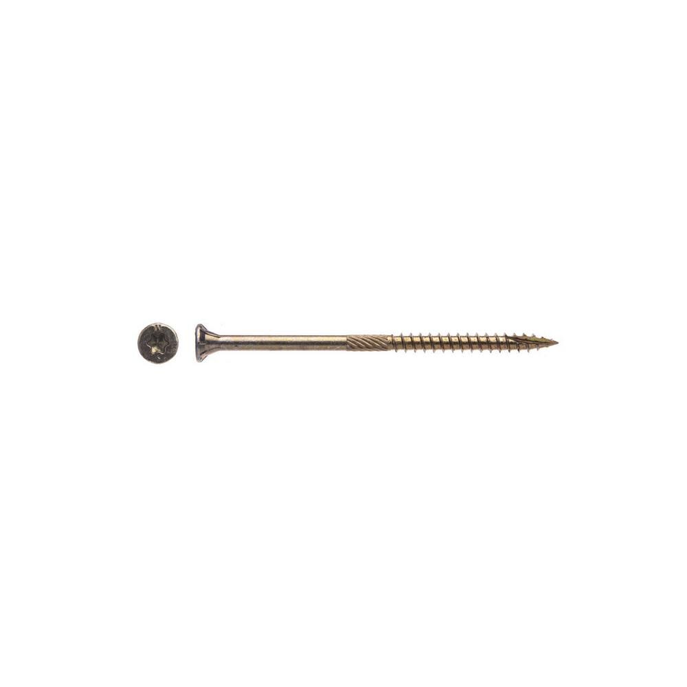 3-1/8 In. Flat Head Gold Interior Structural Wood Screw YTX9318