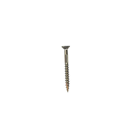 4 In. Zinc Coated Flat Head Gold Interior Structural Wood Screw YTX104