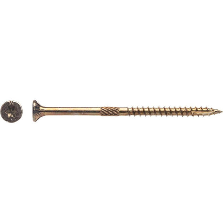 #9 x 3 In. Gold Zinc Coated Flat Head Star Drive Interior Screw 5YTX93