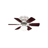 30in Petite Brushed Nickel LED Indoor Ceiling Fan 72307