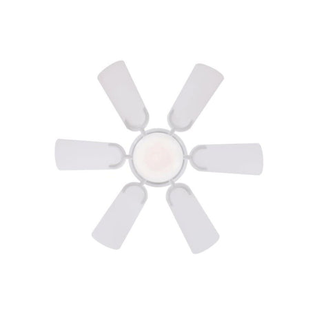30in Petite White LED Indoor Ceiling Fan 72308W