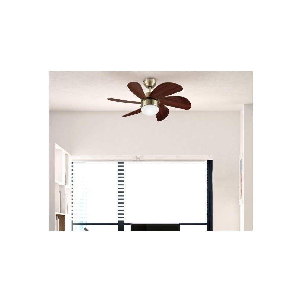 30in Turbo Swirl Brass LED Indoor Ceiling Fan 72347